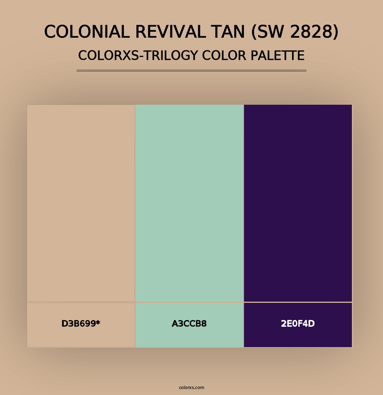 Colonial Revival Tan (SW 2828) - Colorxs Trilogy Palette