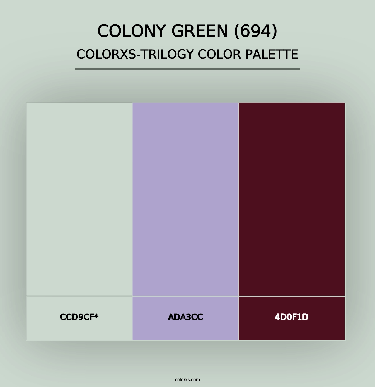 Colony Green (694) - Colorxs Trilogy Palette