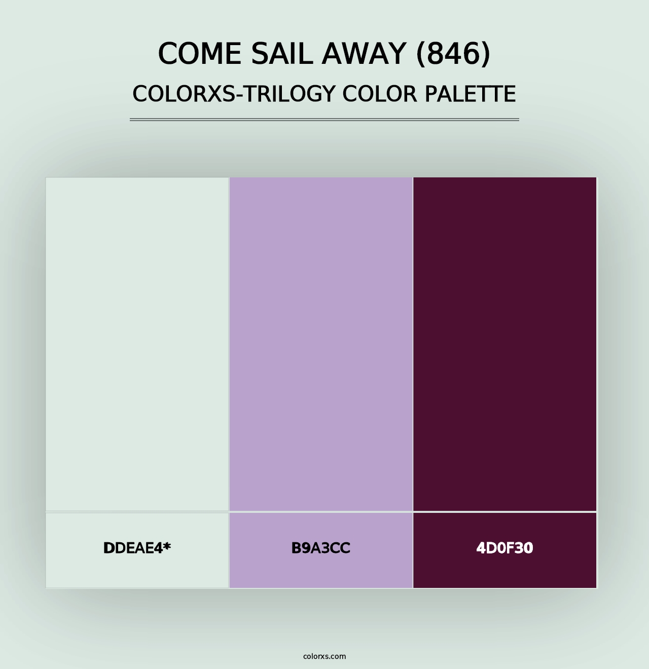 Come Sail Away (846) - Colorxs Trilogy Palette