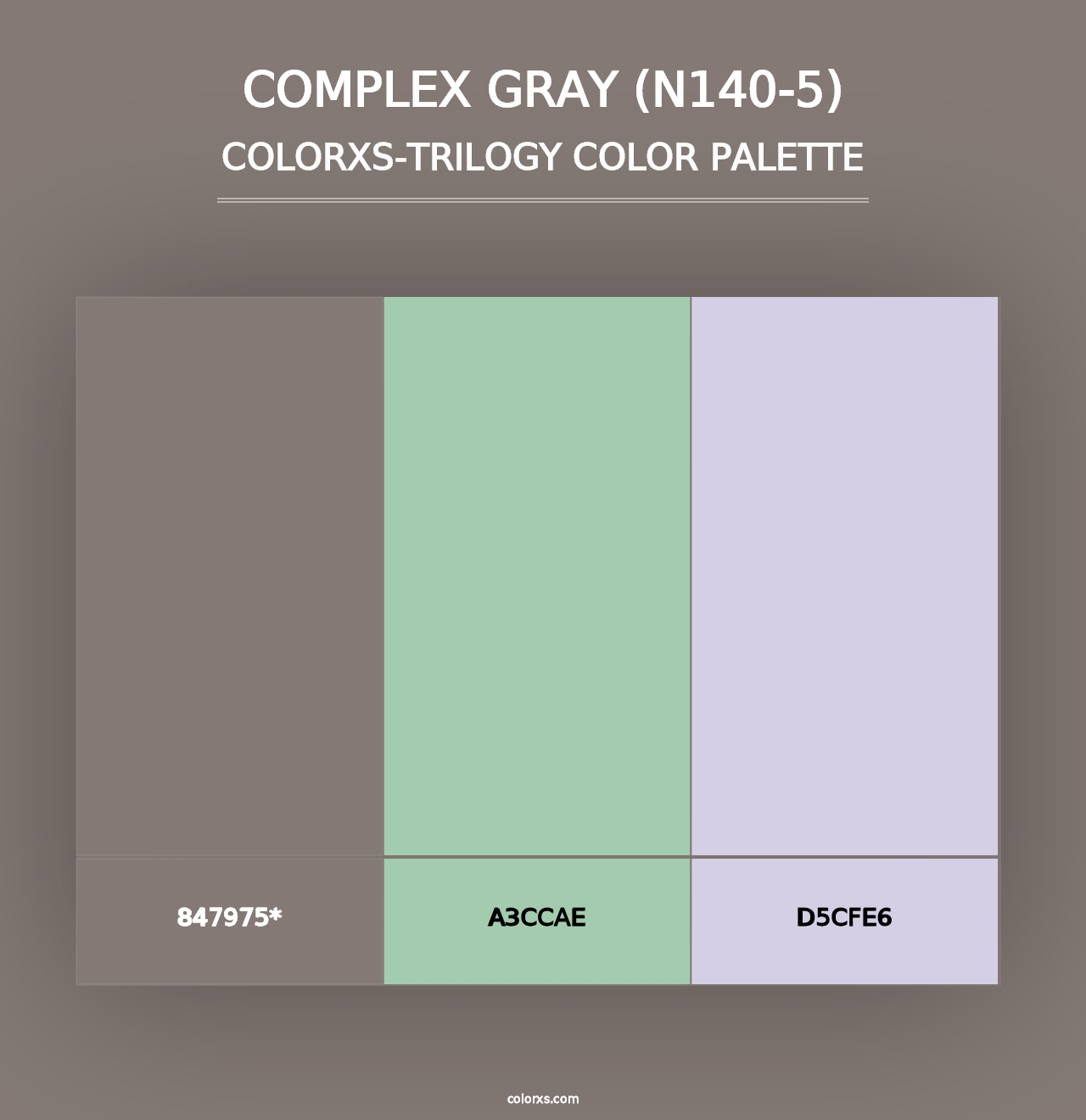 Complex Gray (N140-5) - Colorxs Trilogy Palette