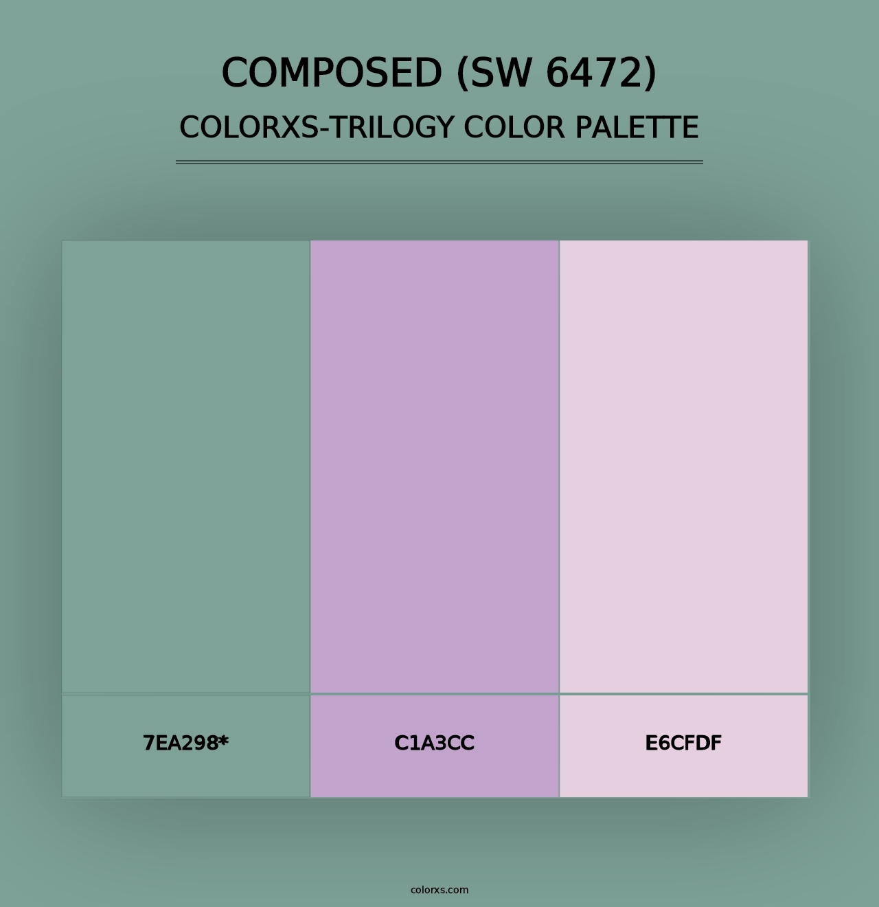 Composed (SW 6472) - Colorxs Trilogy Palette