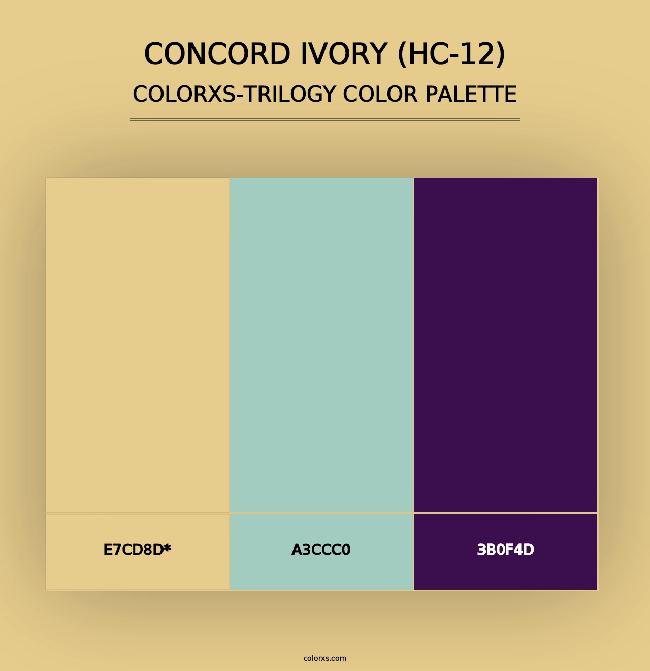 Concord Ivory (HC-12) - Colorxs Trilogy Palette