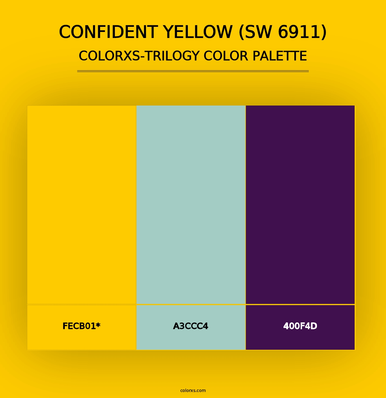 Confident Yellow (SW 6911) - Colorxs Trilogy Palette