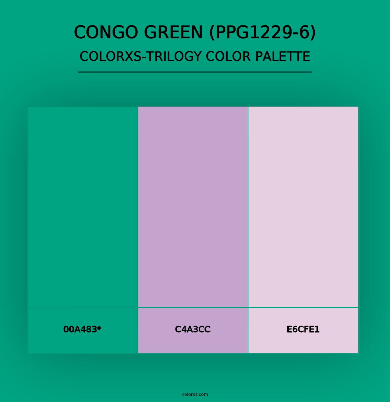 Congo Green (PPG1229-6) - Colorxs Trilogy Palette