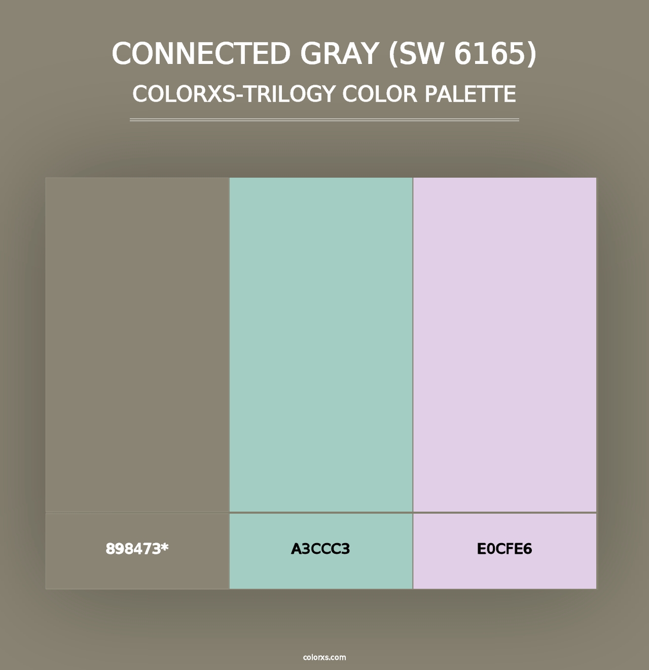 Connected Gray (SW 6165) - Colorxs Trilogy Palette