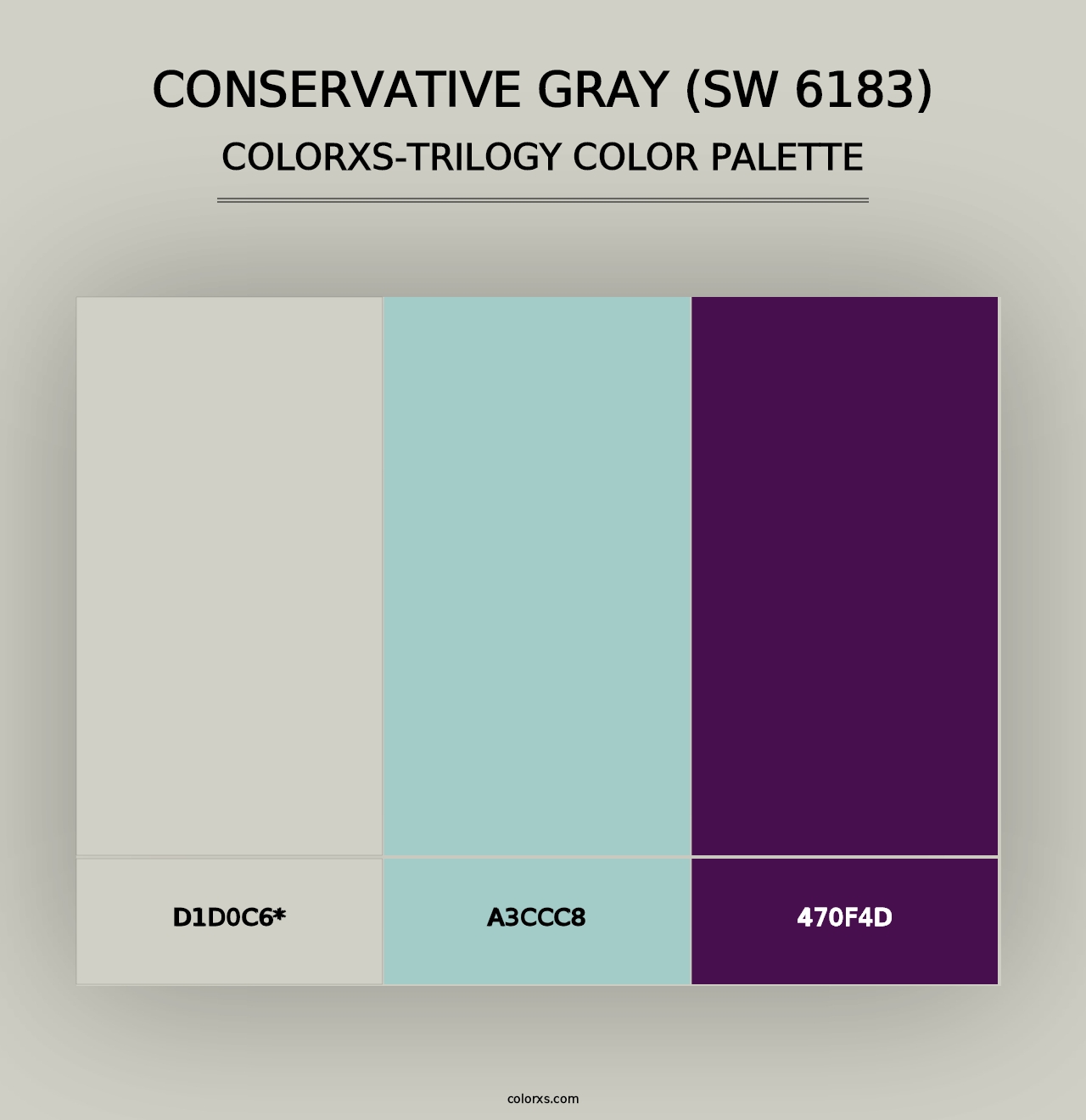 Conservative Gray (SW 6183) - Colorxs Trilogy Palette