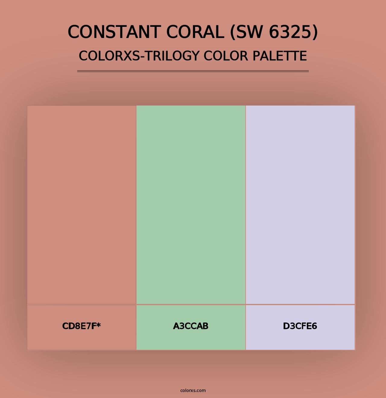 Constant Coral (SW 6325) - Colorxs Trilogy Palette