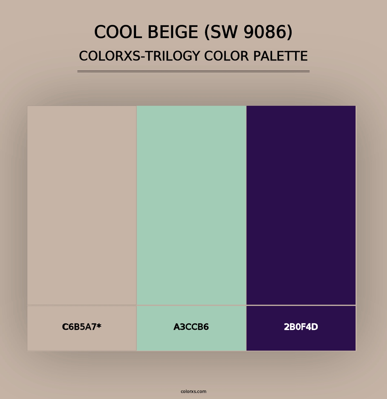 Cool Beige (SW 9086) - Colorxs Trilogy Palette