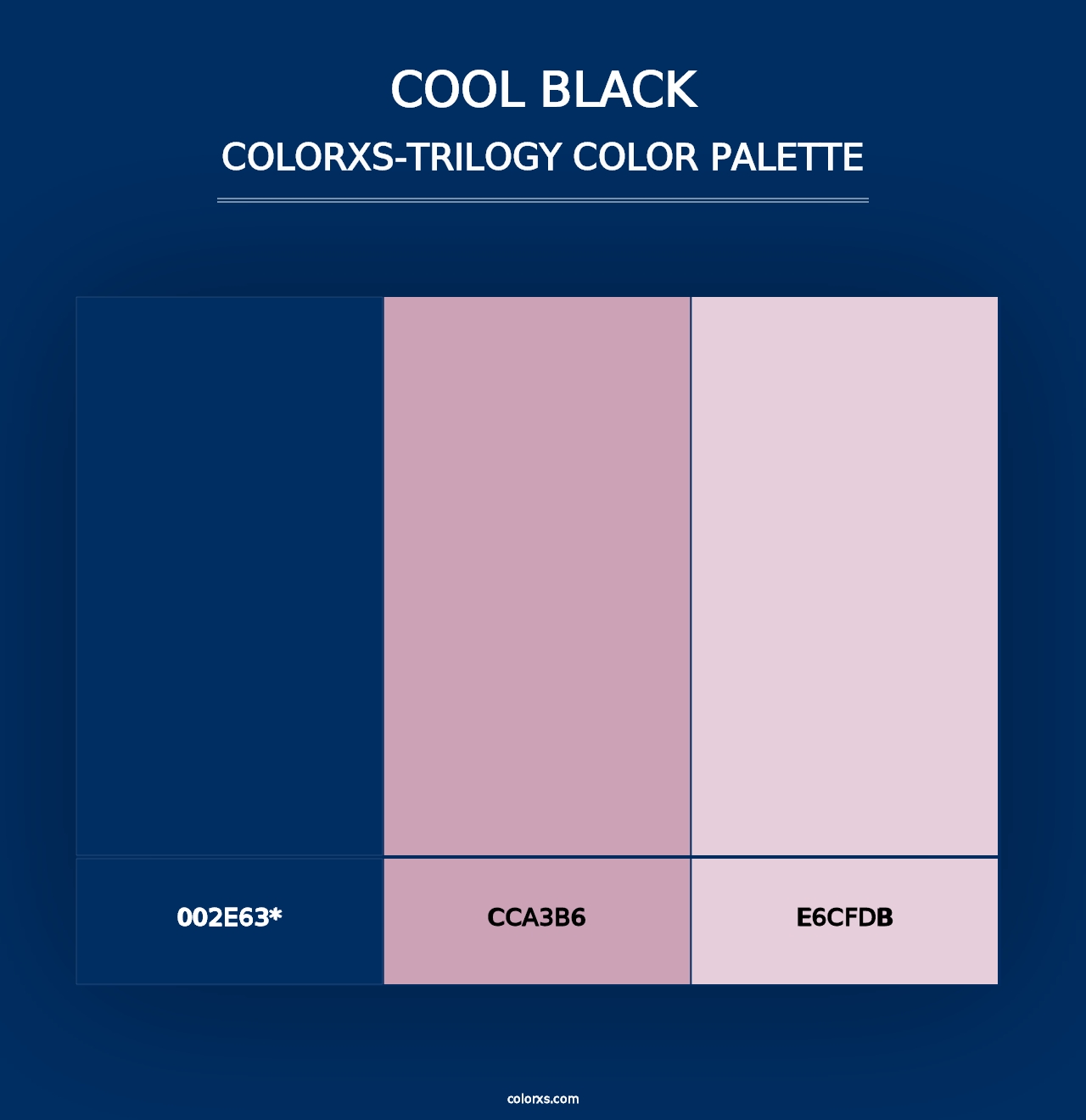 Cool Black - Colorxs Trilogy Palette