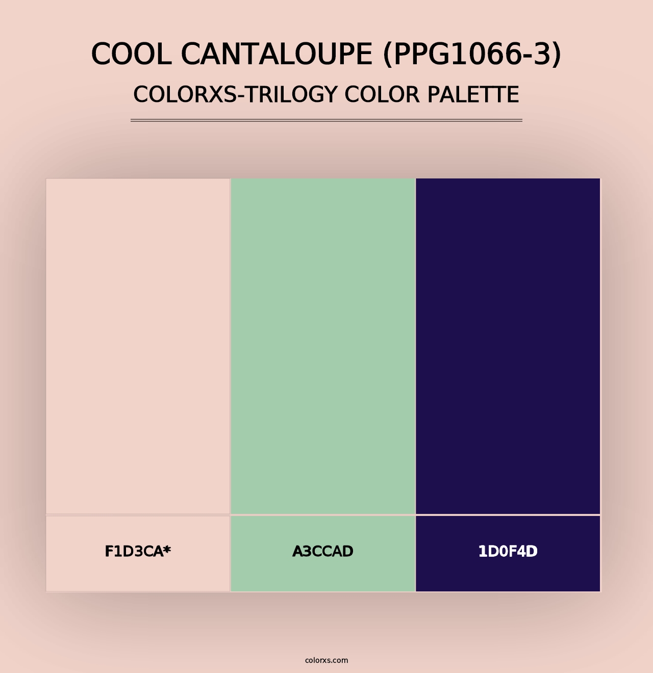 Cool Cantaloupe (PPG1066-3) - Colorxs Trilogy Palette