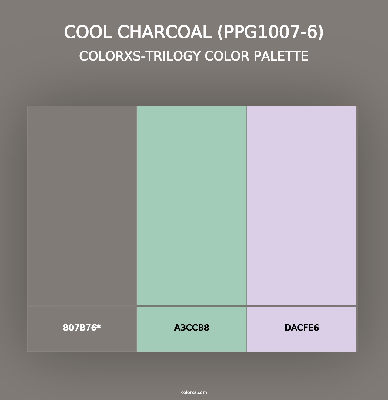 Cool Charcoal (PPG1007-6) - Colorxs Trilogy Palette