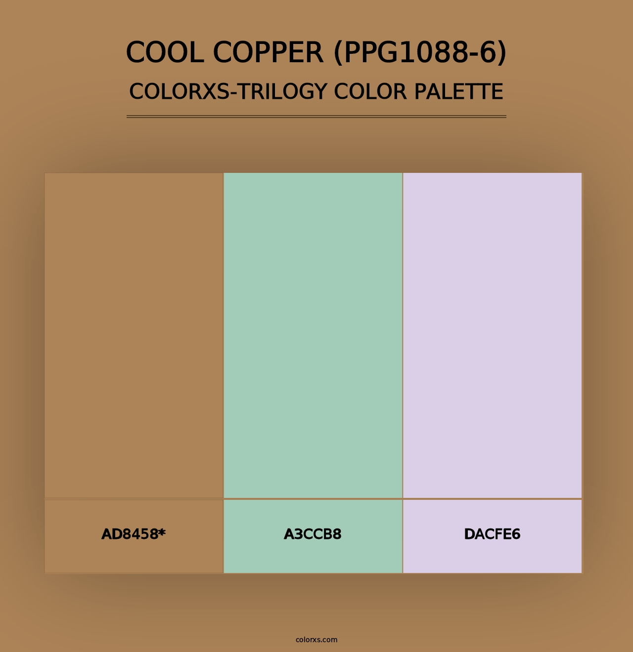 Cool Copper (PPG1088-6) - Colorxs Trilogy Palette