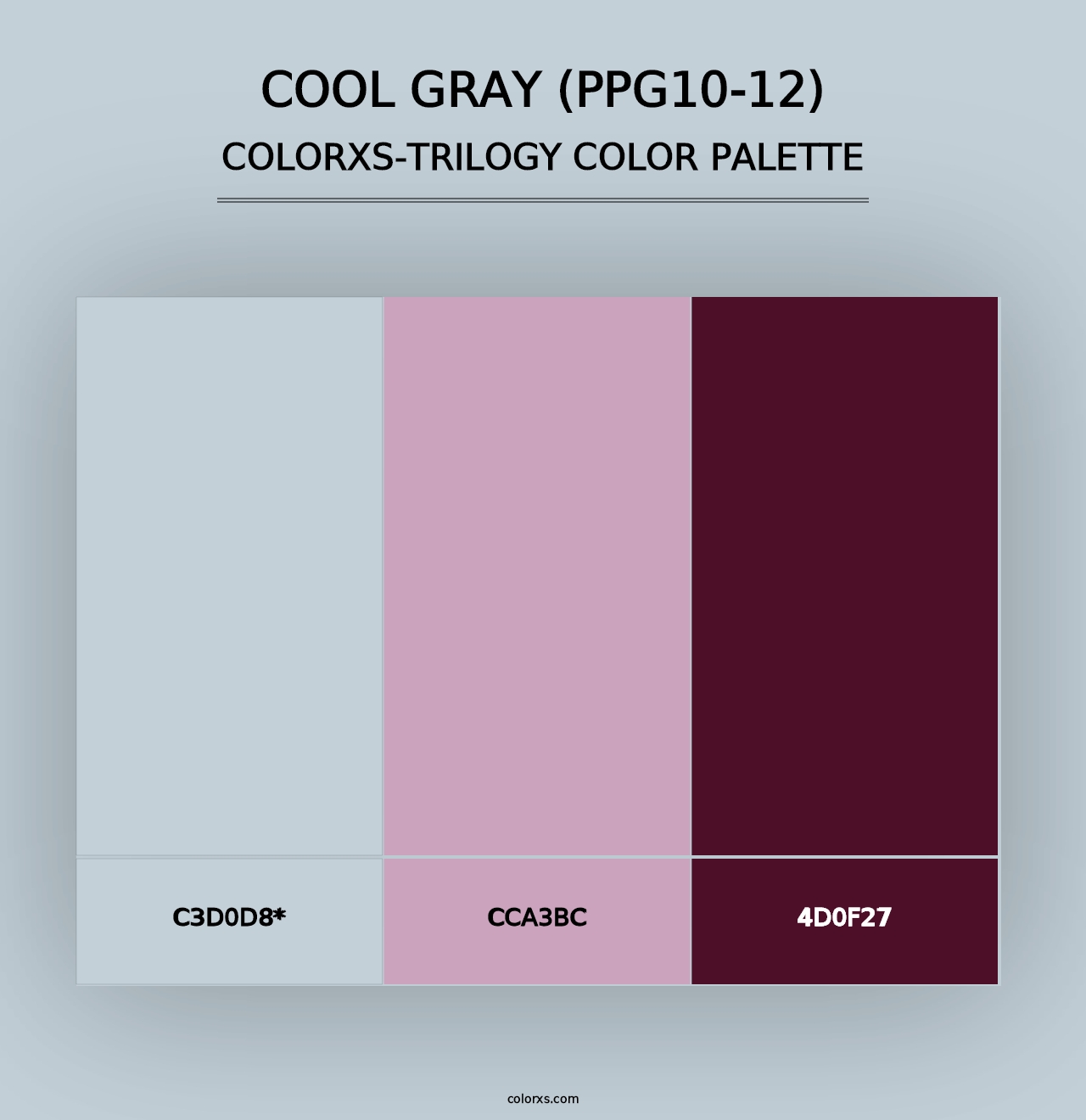 Cool Gray (PPG10-12) - Colorxs Trilogy Palette