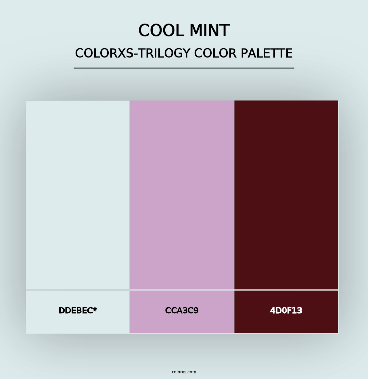 Cool Mint - Colorxs Trilogy Palette