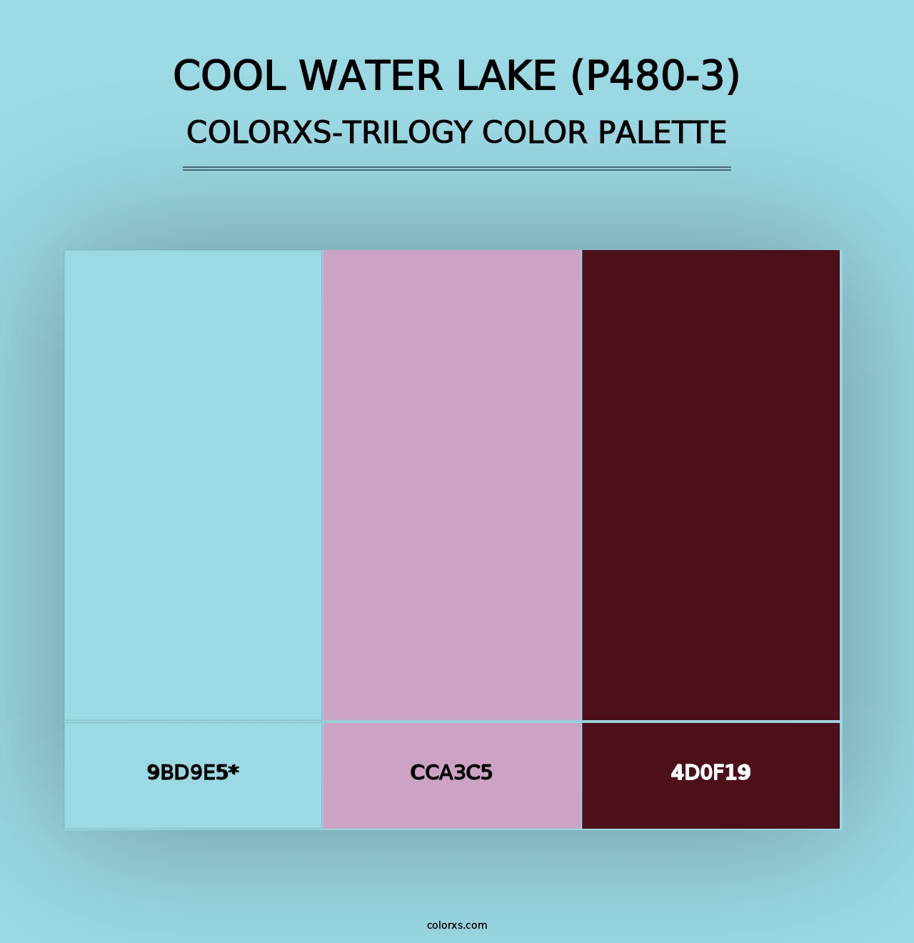 Cool Water Lake (P480-3) - Colorxs Trilogy Palette