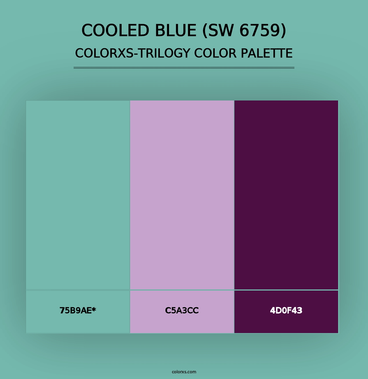 Cooled Blue (SW 6759) - Colorxs Trilogy Palette