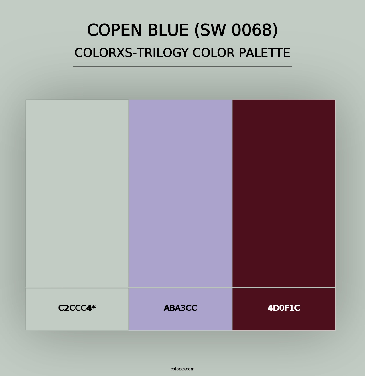 Copen Blue (SW 0068) - Colorxs Trilogy Palette