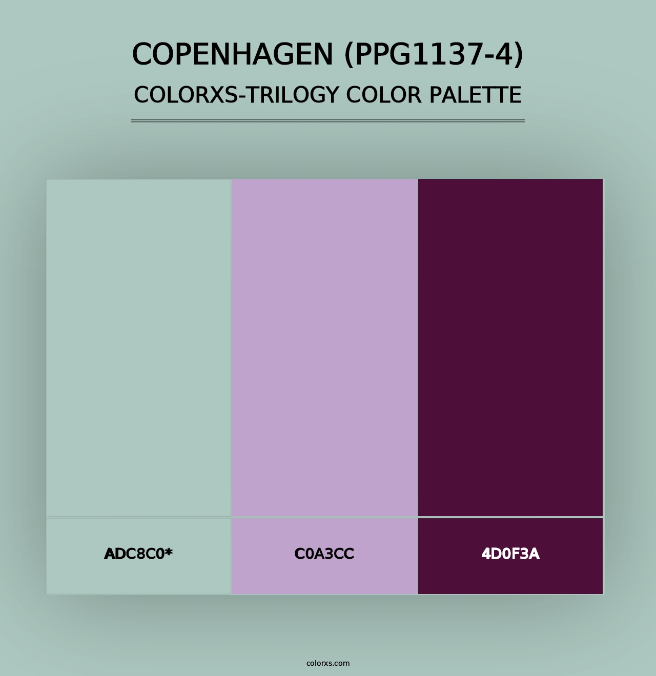 Copenhagen (PPG1137-4) - Colorxs Trilogy Palette