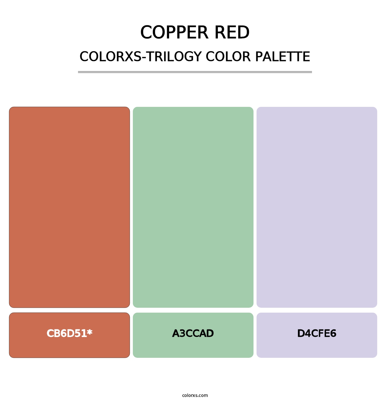 Copper Red - Colorxs Trilogy Palette