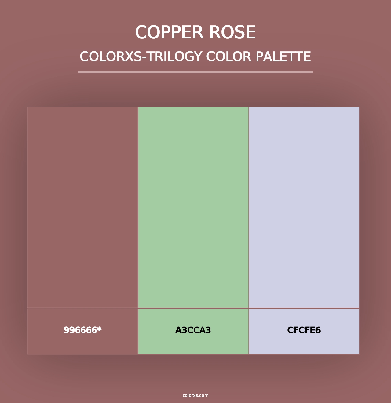 Copper rose - Colorxs Trilogy Palette