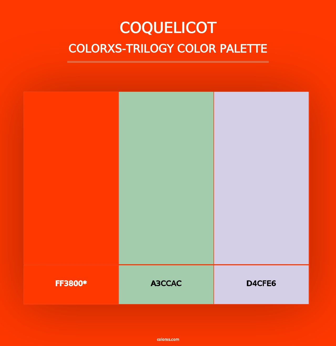 Coquelicot - Colorxs Trilogy Palette