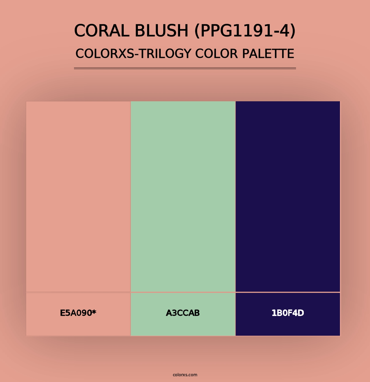 Coral Blush (PPG1191-4) - Colorxs Trilogy Palette