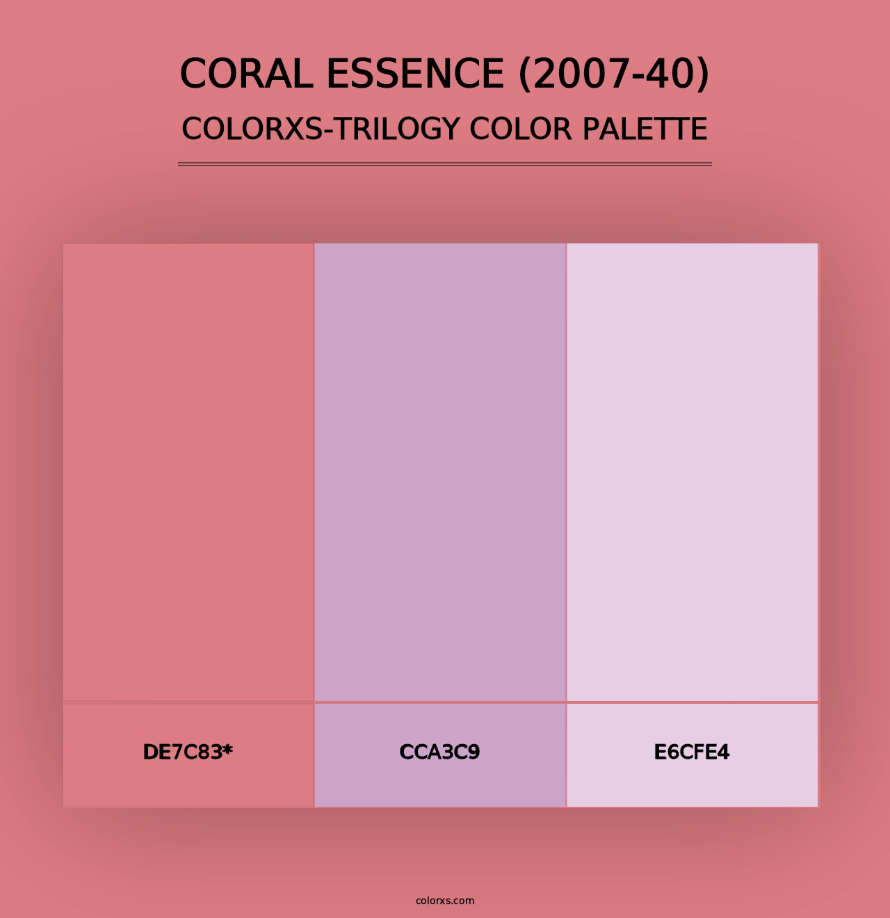 Coral Essence (2007-40) - Colorxs Trilogy Palette