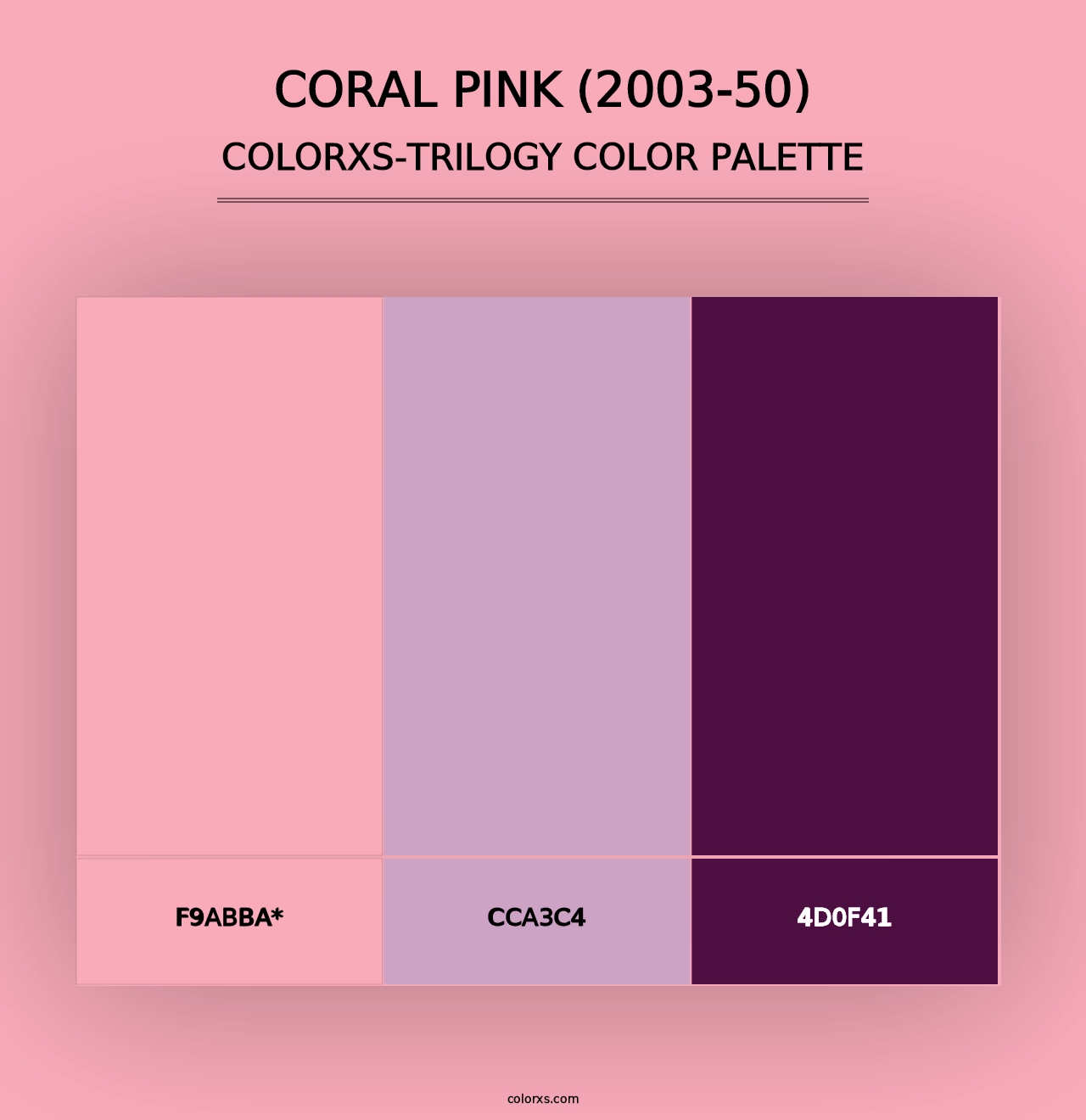 Coral Pink (2003-50) - Colorxs Trilogy Palette