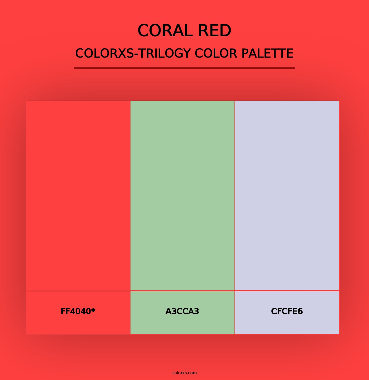 Coral Red - Colorxs Trilogy Palette