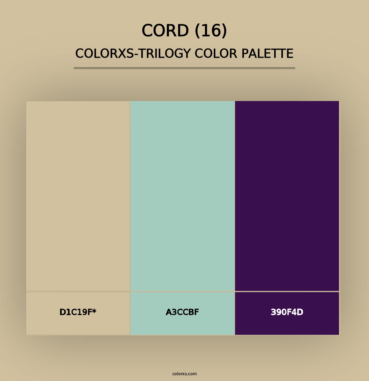 Cord (16) - Colorxs Trilogy Palette