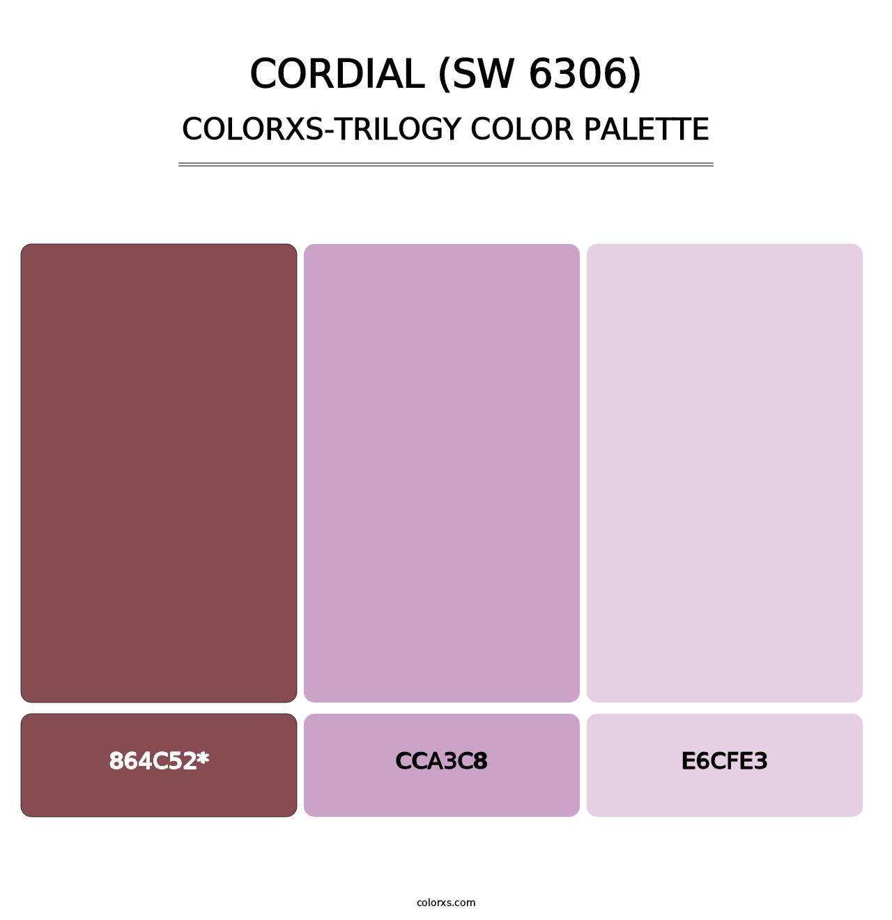 Cordial (SW 6306) - Colorxs Trilogy Palette