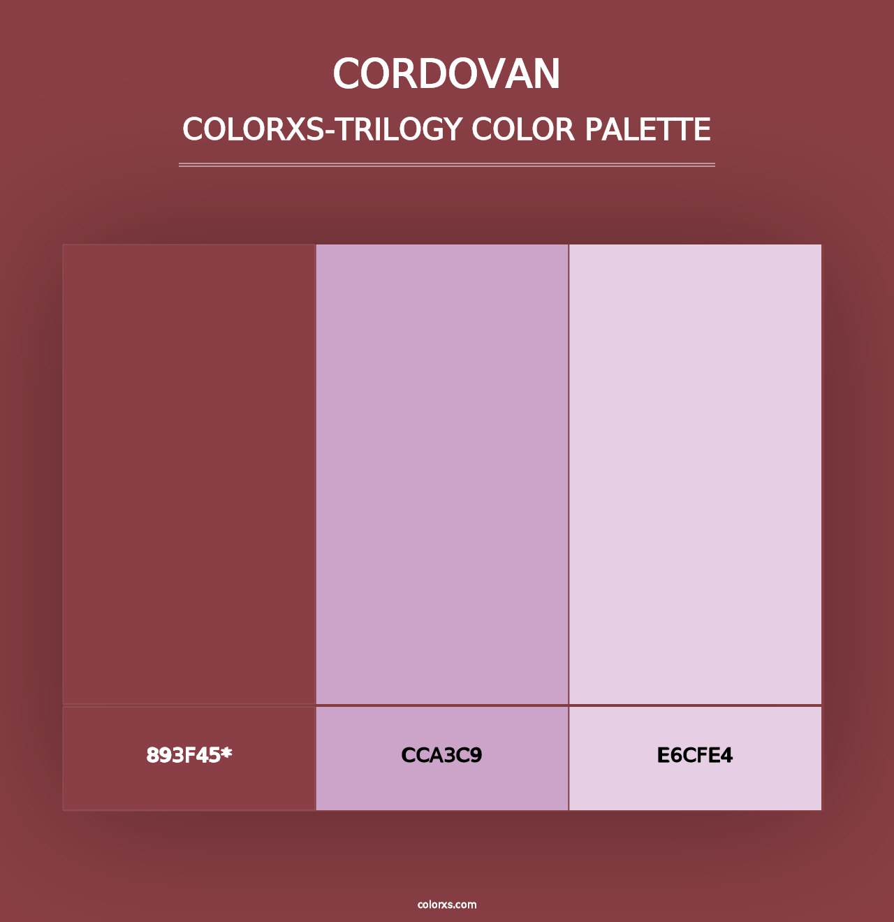 Cordovan - Colorxs Trilogy Palette