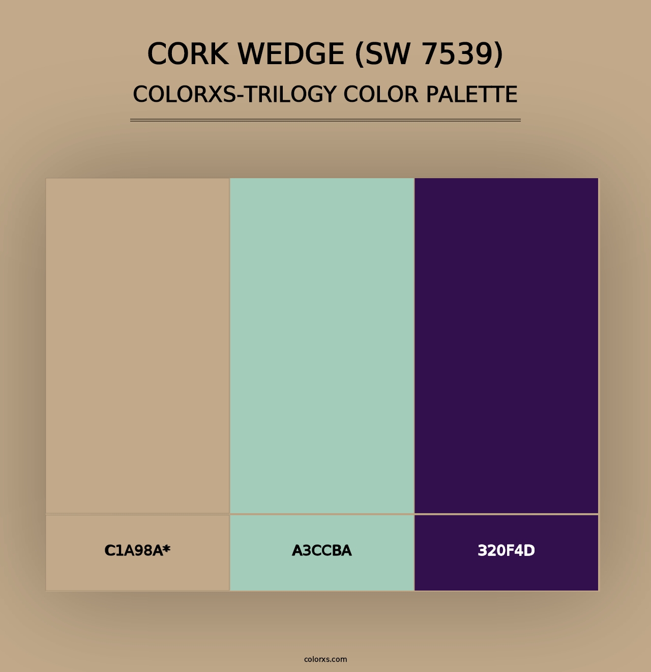 Cork Wedge (SW 7539) - Colorxs Trilogy Palette