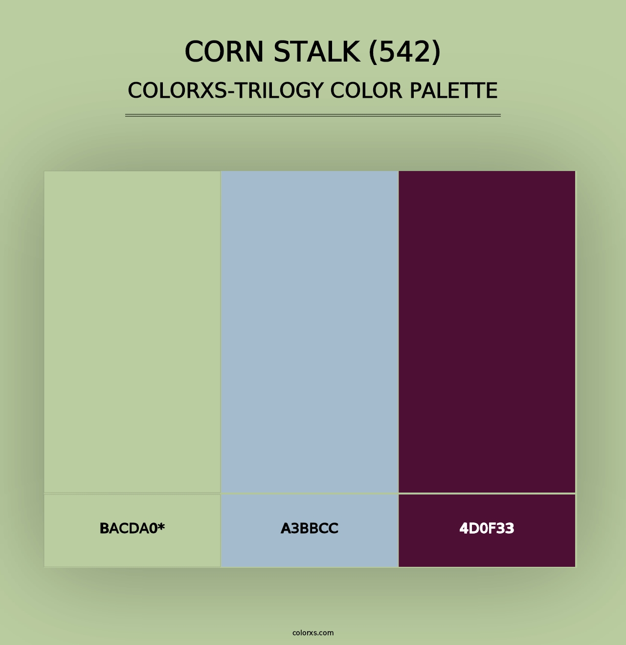 Corn Stalk (542) - Colorxs Trilogy Palette