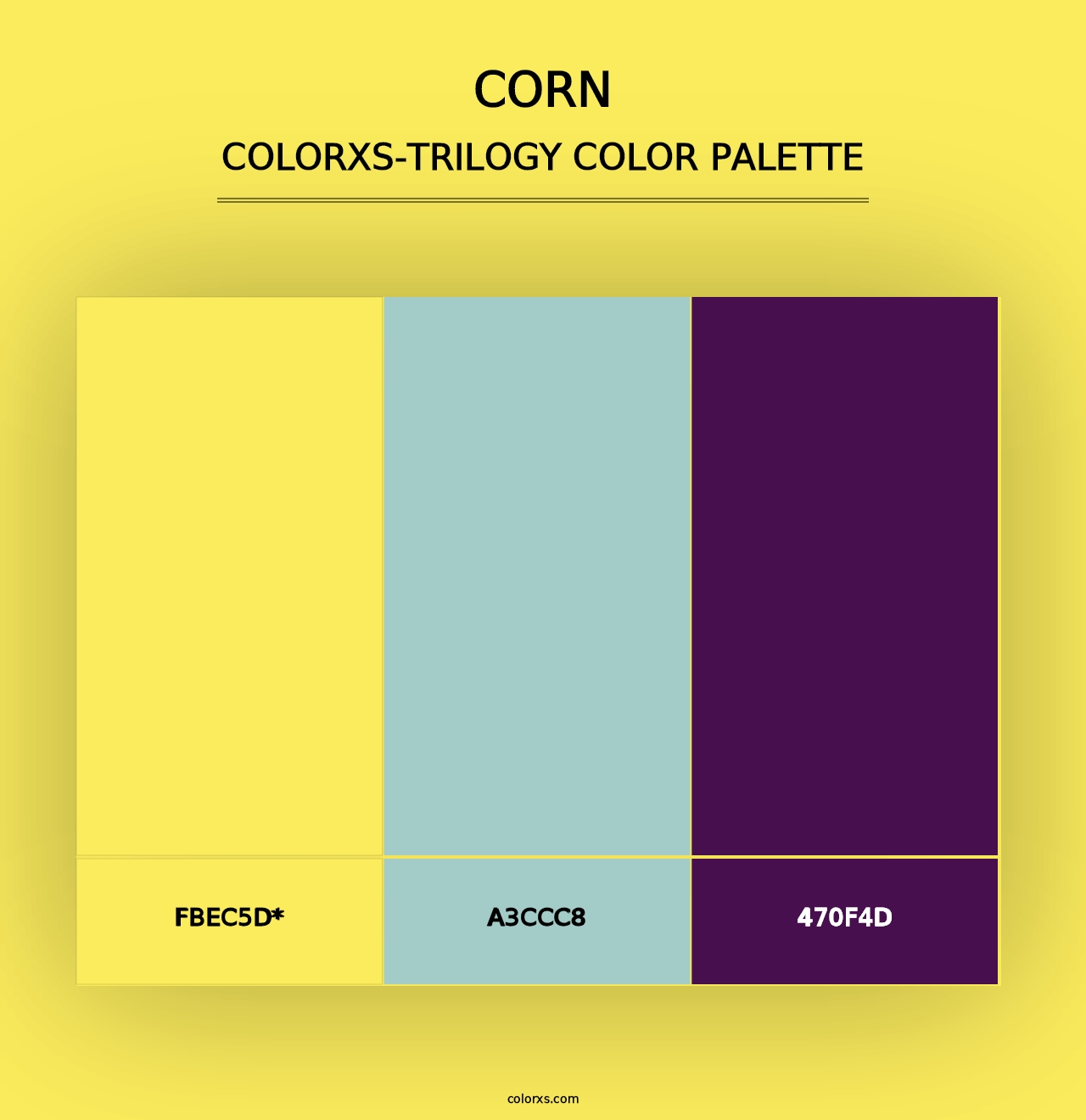 Corn - Colorxs Trilogy Palette