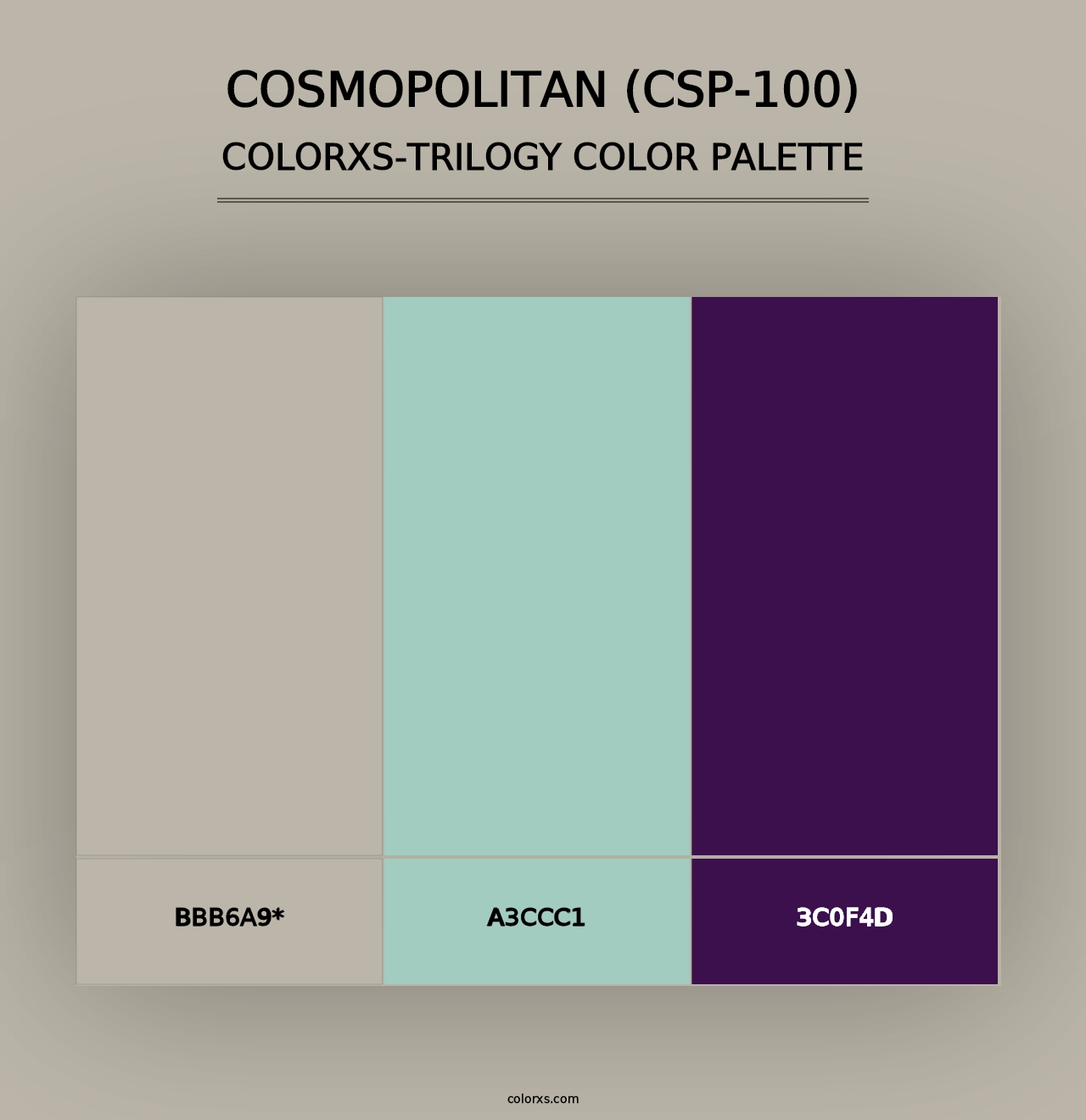 Cosmopolitan (CSP-100) - Colorxs Trilogy Palette