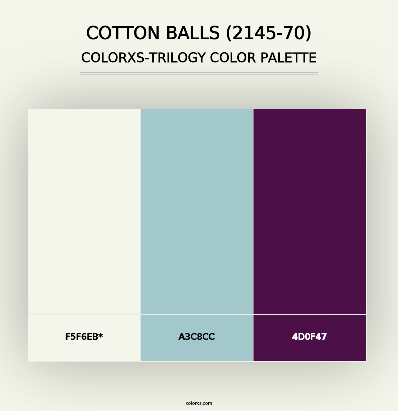 Cotton Balls (2145-70) - Colorxs Trilogy Palette