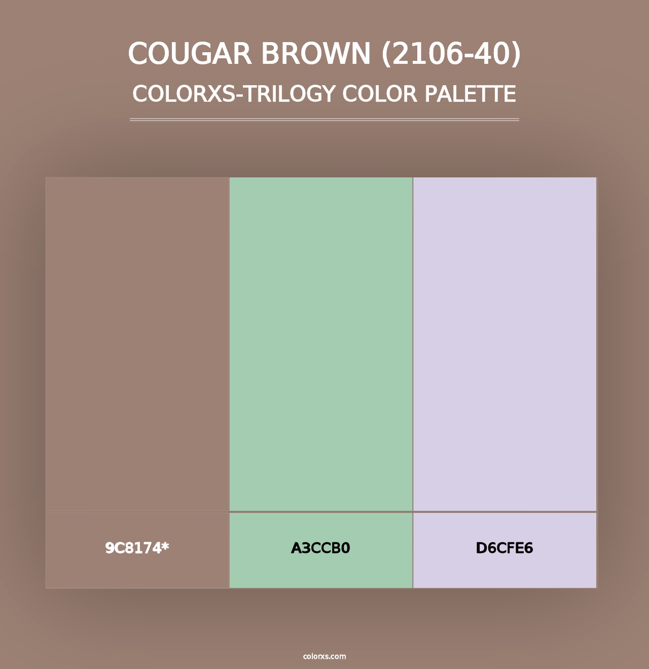 Cougar Brown (2106-40) - Colorxs Trilogy Palette