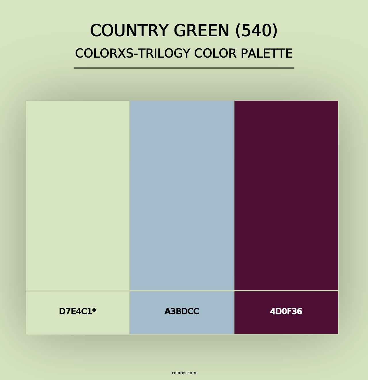 Country Green (540) - Colorxs Trilogy Palette