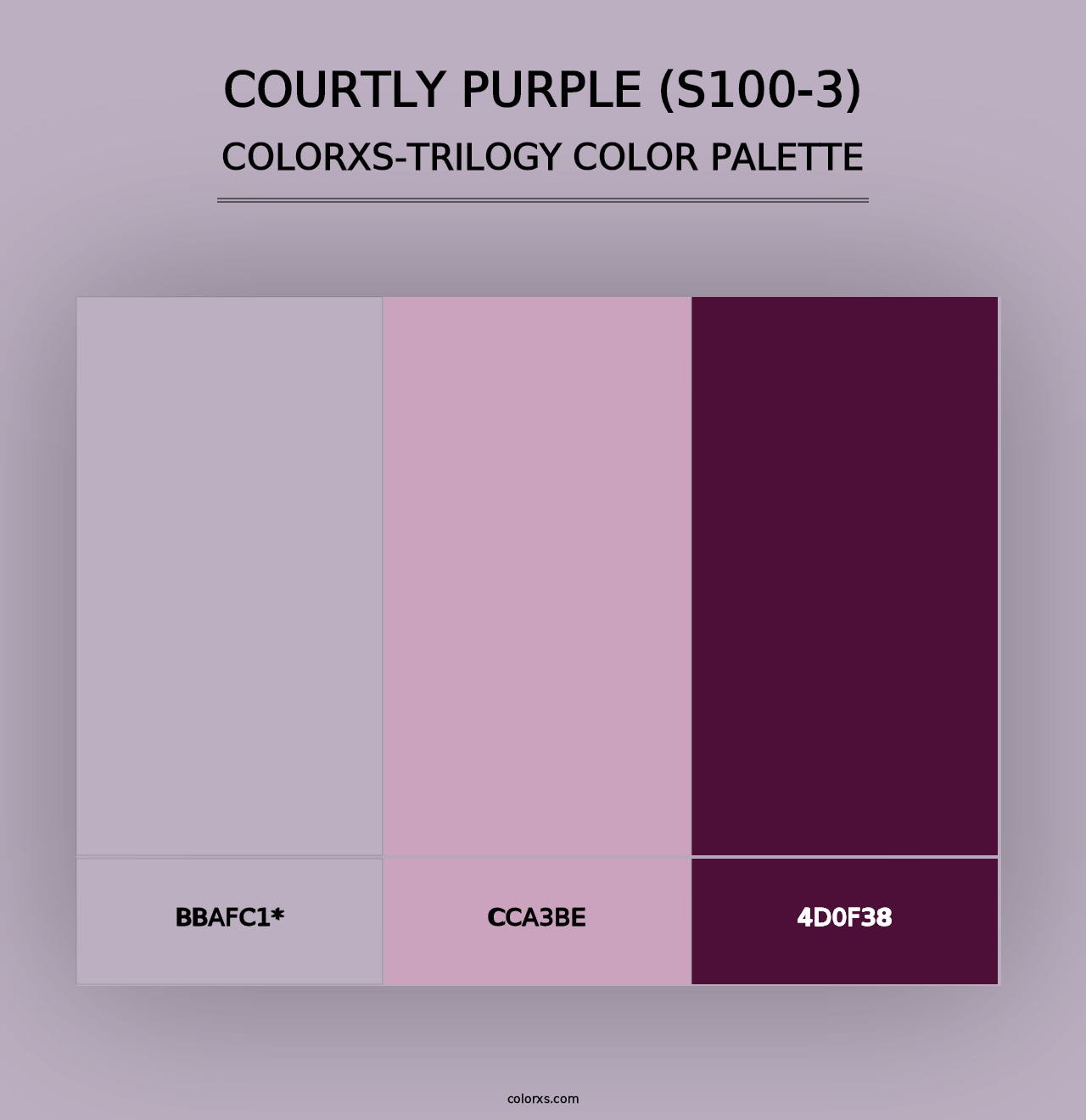 Courtly Purple (S100-3) - Colorxs Trilogy Palette