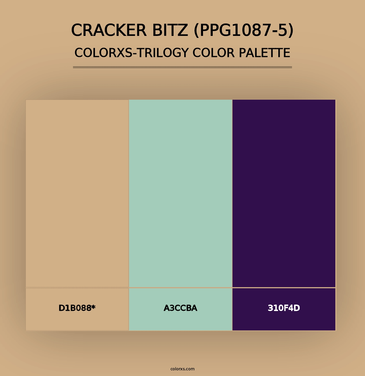 Cracker Bitz (PPG1087-5) - Colorxs Trilogy Palette