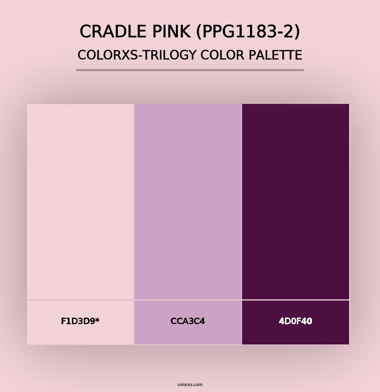 Cradle Pink (PPG1183-2) - Colorxs Trilogy Palette