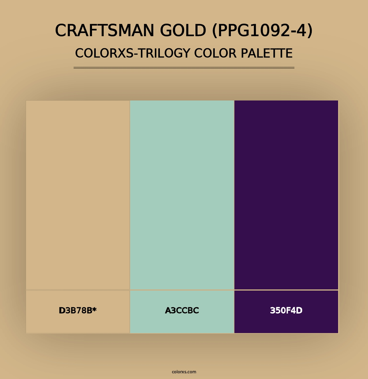 Craftsman Gold (PPG1092-4) - Colorxs Trilogy Palette