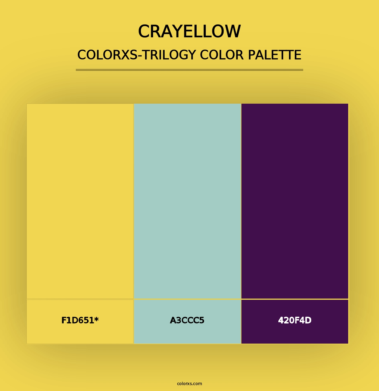 Crayellow - Colorxs Trilogy Palette