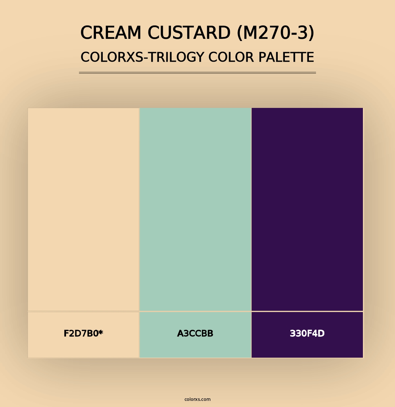 Cream Custard (M270-3) - Colorxs Trilogy Palette