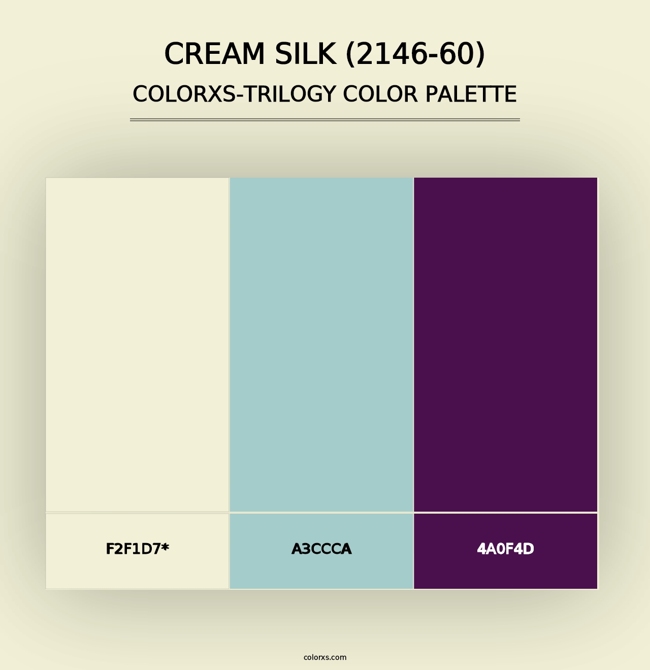 Cream Silk (2146-60) - Colorxs Trilogy Palette