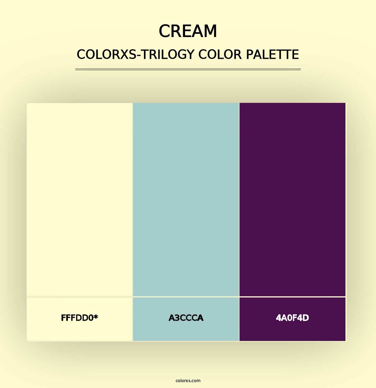 Cream - Colorxs Trilogy Palette