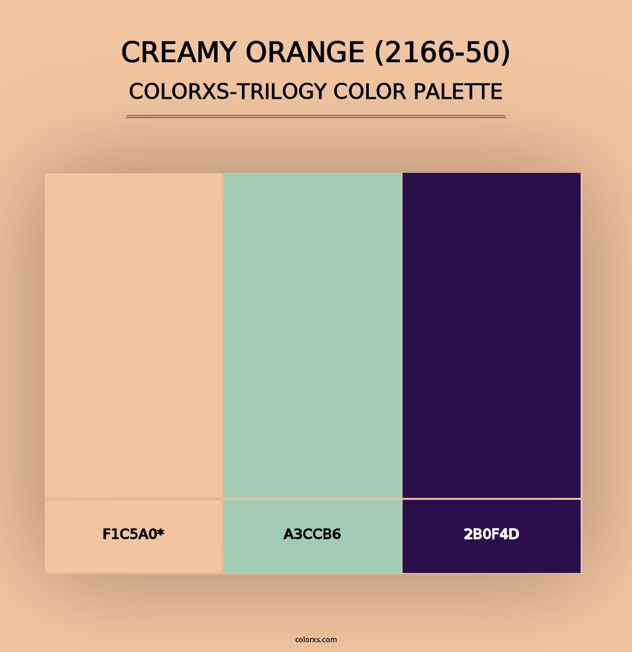 Creamy Orange (2166-50) - Colorxs Trilogy Palette