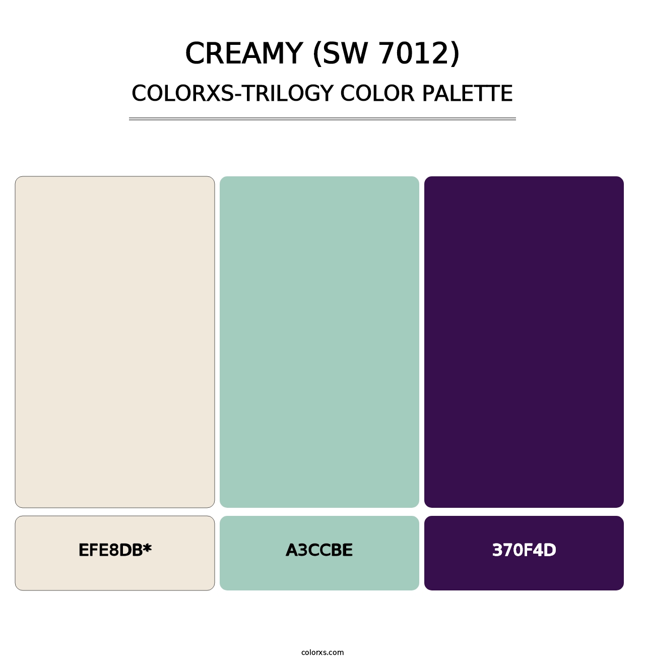 Creamy (SW 7012) - Colorxs Trilogy Palette