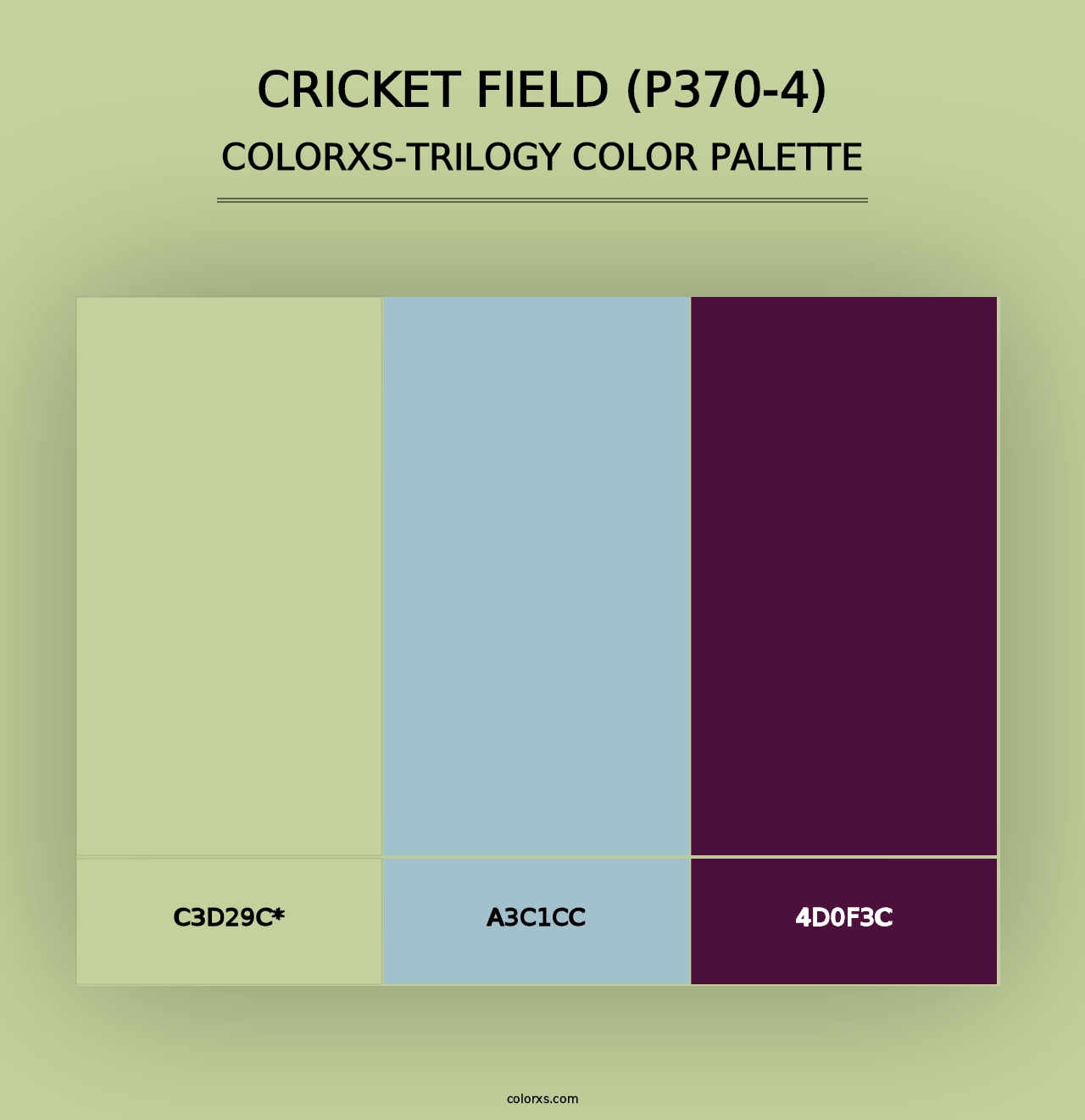 Cricket Field (P370-4) - Colorxs Trilogy Palette